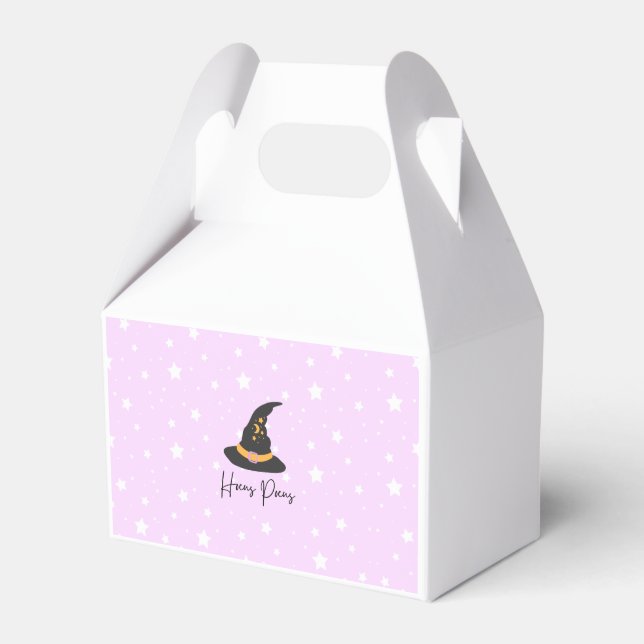 Hocus Mocus Magic Witch Hat Halloween Favor Box (Front Side)