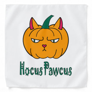 Hocus pawcus Halloween pumpkin ginger cat magic Bandana