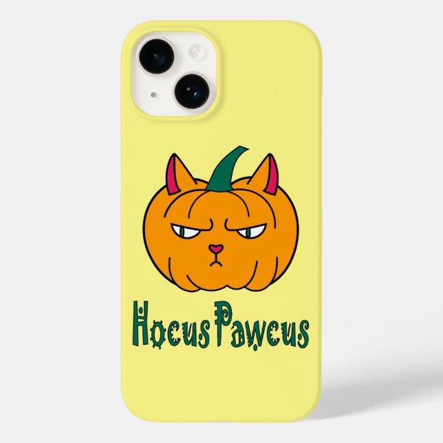 Hocus pawcus Halloween pumpkin ginger cat magic Case-Mate iPhone Case (Back)