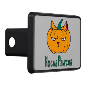 Hocus pawcus Halloween pumpkin ginger cat magic Hitch Cover