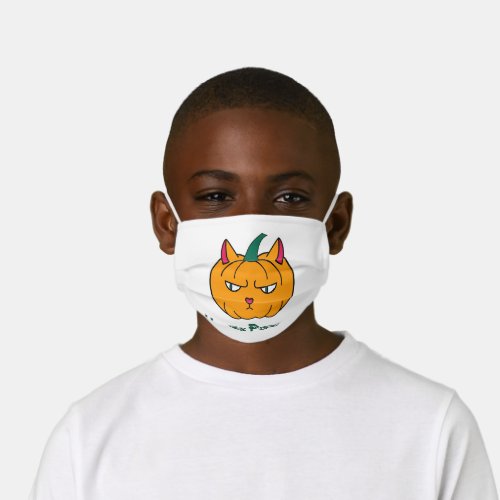 Hocus pawcus Halloween pumpkin ginger cat magic Kids Cloth Face Mask