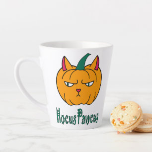 Hocus pawcus Halloween pumpkin ginger cat magic Latte Mug
