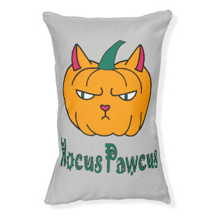 Hocus pawcus Halloween pumpkin ginger cat magic Pet Bed