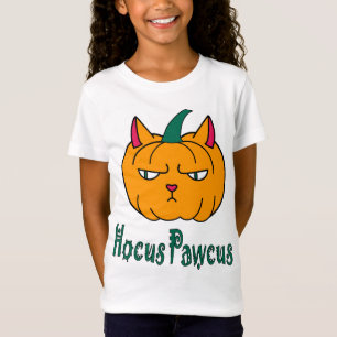 Hocus pawcus Halloween pumpkin ginger cat magic T-Shirt