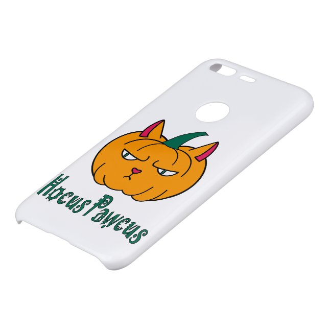 Hocus pawcus Halloween pumpkin ginger cat magic Uncommon Google Pixel Case (Bottom)