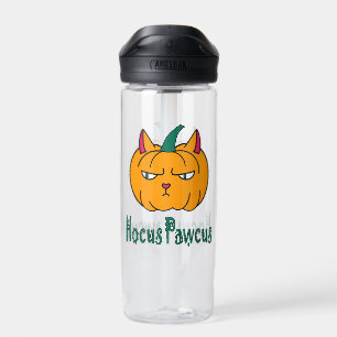 Hocus pawcus Halloween pumpkin ginger cat magic Water Bottle