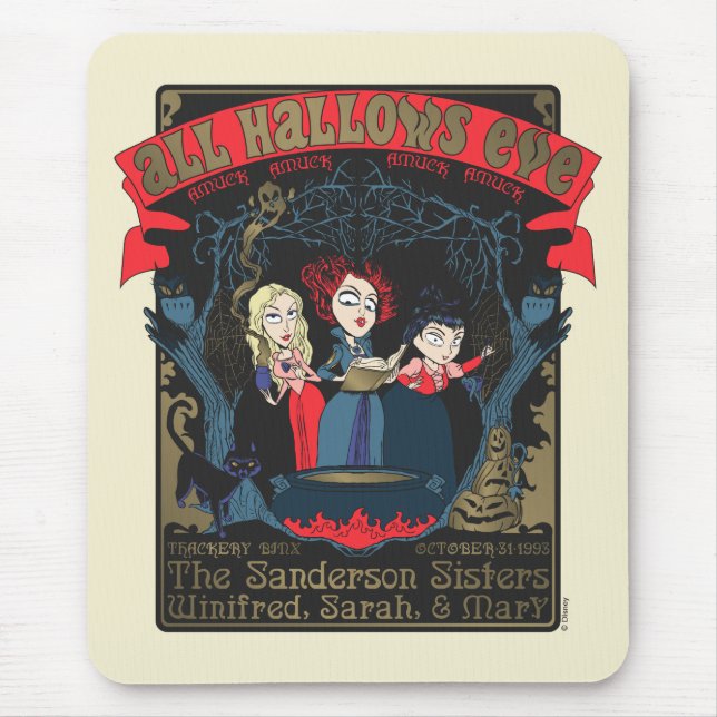 Hocus Pocus All Hallows’ Eve Enchantment Mouse Pad (Front)