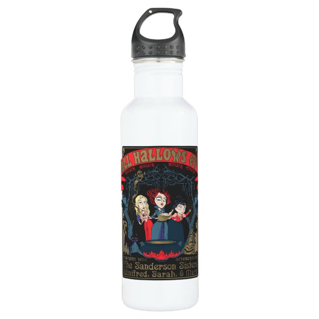 Hocus Pocus All Hallows’ Eve Enchantment Stainless Steel Water Bottle (Front)