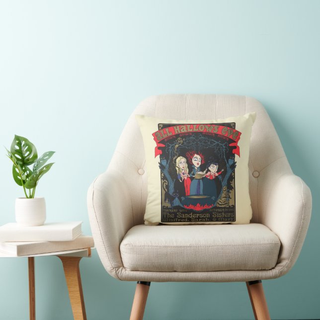 Hocus Pocus All Hallows’ Eve Enchantment Throw Pillow (Chair)