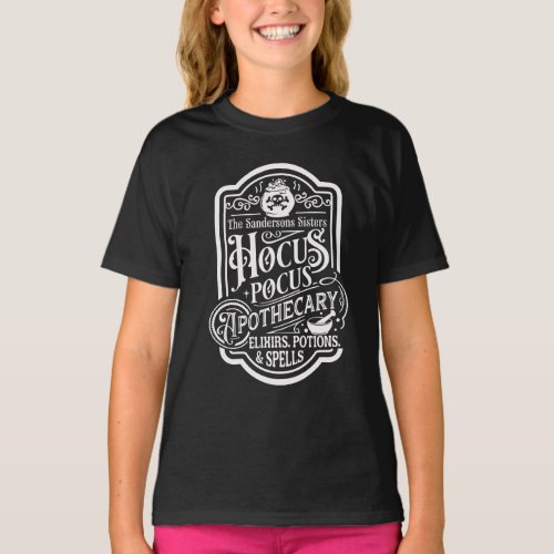 Hocus Pocus Apothecary Elixirs Potions and Spells T_Shirt