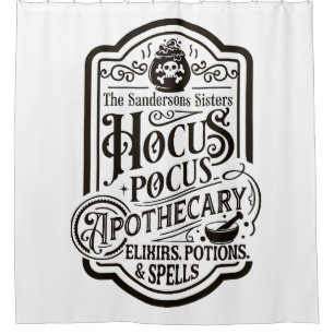 Hocus Pocus Apothecary Shower Curtain