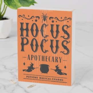 Hocus Pocus Apothecary Wooden Box Sign