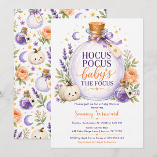 Hocus Pocus Baby’s the Focus Baby Shower Invitation