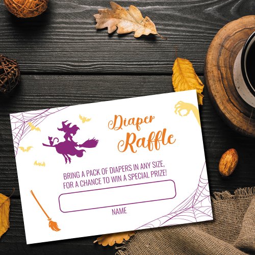 Hocus Pocus Baby Shower Diaper Raffle Card