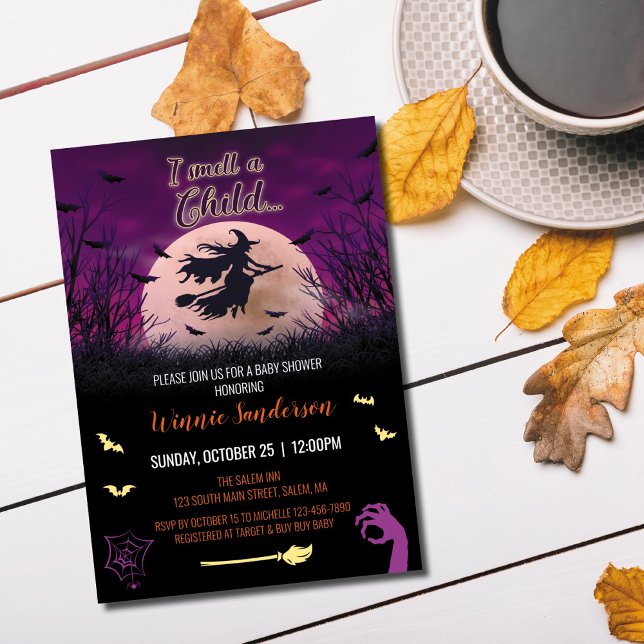 Hocus Pocus Baby Shower Invitation (Creator Uploaded)