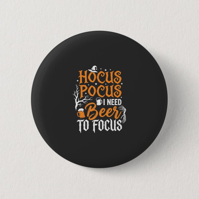 Hocus Pocus Beer Halloween Design_1 Button (Front)