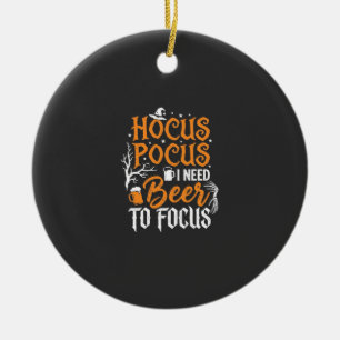 Hocus Pocus Beer Halloween Design_1 Ceramic Ornament