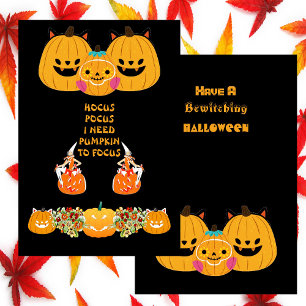 Hocus Pocus Bewitching Halloween Pumpkins Spooky Card