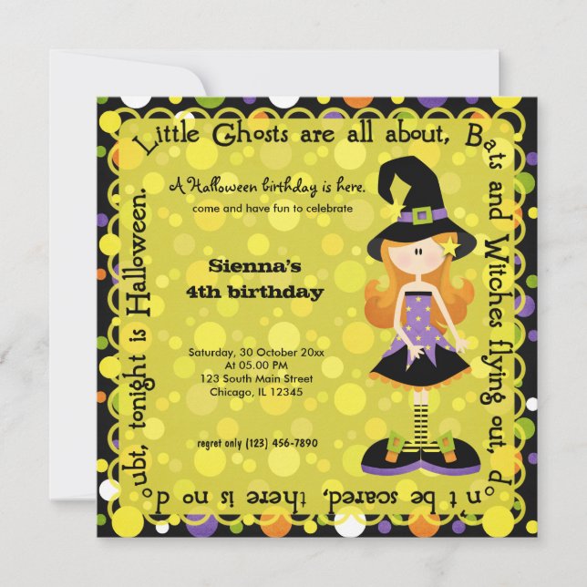 Hocus Pocus Birthday Invitation (Front)