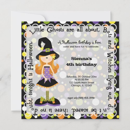 Hocus Pocus Birthday Party Invitation