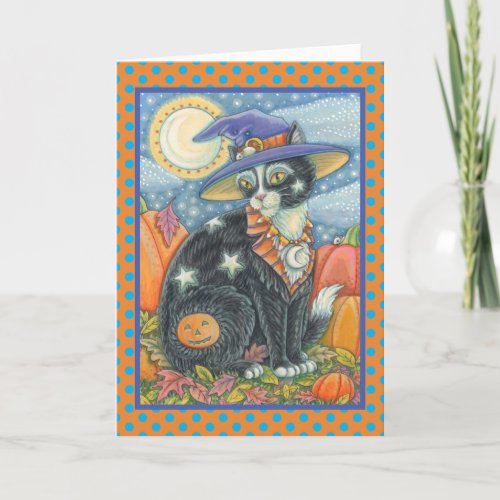 HOCUS POCUS BLACK CAT HALLOWEEN GREETING CARD Vers