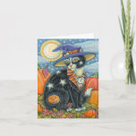 HOCUS POCUS BLACK CAT WITCH, MOUSE HALLOWEEN Blank Card