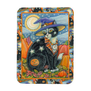 HOCUS POCUS BLACK CAT WITCH & MOUSE HALLOWEEN MAGNET