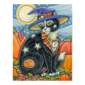 HOCUS POCUS BLACK CAT WITCH & MOUSE HALLOWEEN POSTER
