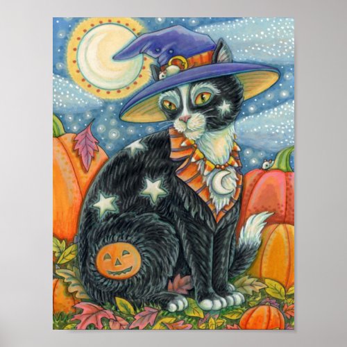 HOCUS POCUS BLACK CAT WITCH  MOUSE HALLOWEEN POSTER