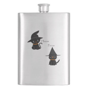 Hocus Pocus Black Cats Flask