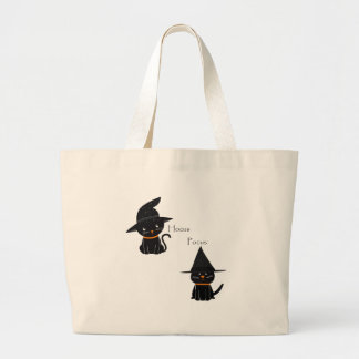 Hocus Pocus Black Cats Large Tote Bag