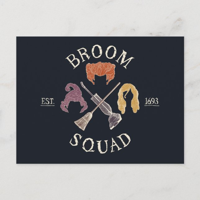 Hocus Pocus Broom Squad Est. 1693 Postcard (Front)