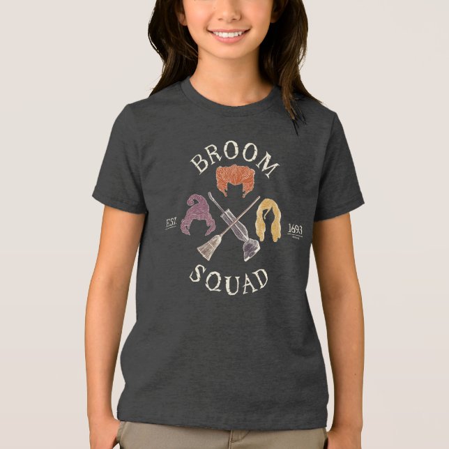 Hocus Pocus Broom Squad Est. 1693 Tri-Blend Shirt (Front)