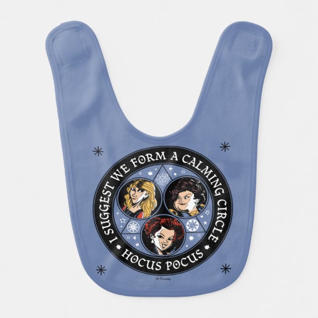 Hocus Pocus Calming Circle Spellbound Fun Baby Bib (Front)