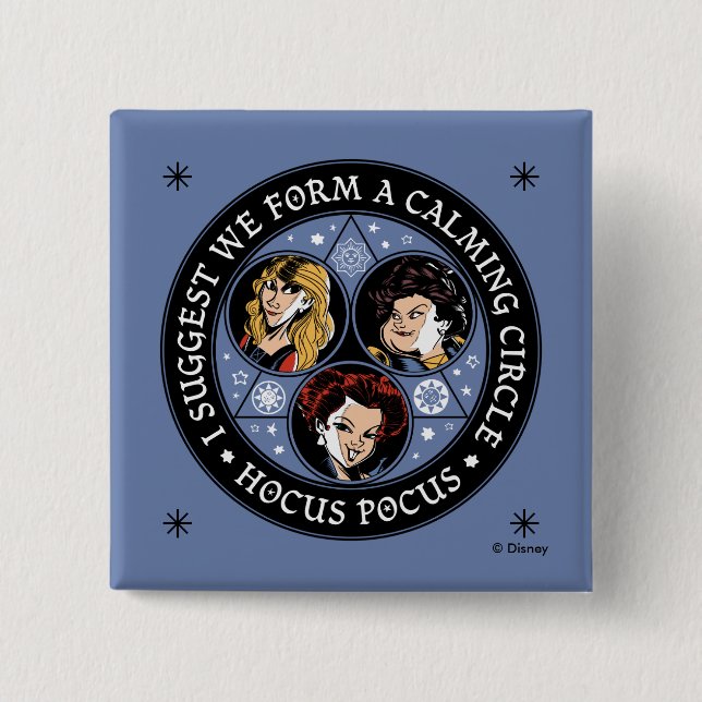 Hocus Pocus Calming Circle Spellbound Fun Button (Front)