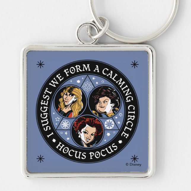 Hocus Pocus Calming Circle Spellbound Fun Keychain (Front)