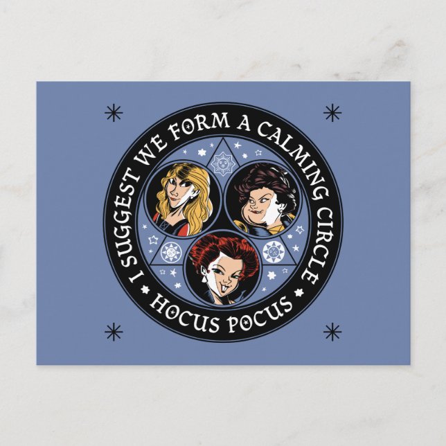 Hocus Pocus Calming Circle Spellbound Fun Postcard (Front)