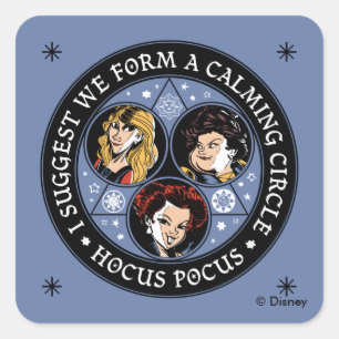 Hocus Pocus Calming Circle Spellbound Fun Square Sticker