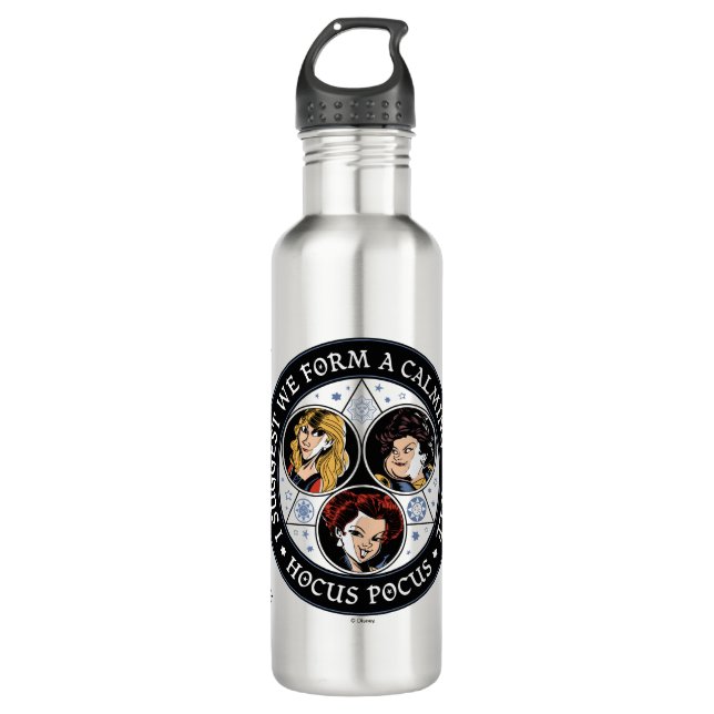 Hocus Pocus Calming Circle Spellbound Fun Stainless Steel Water Bottle (Front)