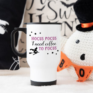 Hocus Pocus Coffee To Focus Purple Halloween Travel Mug