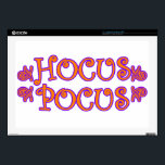 Hocus Pocus Decal For Laptop<br><div class="desc">Colorful text for a spellbinding Halloween Party or greeting. Customize for your favorite haunting event. Explore the various background color and tiling options in the customize panel and have fun. Happy Haunting!</div>