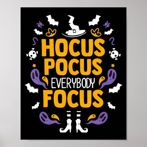 Hocus Pocus Everybody Focus Halloween Outfit Hallo Poster