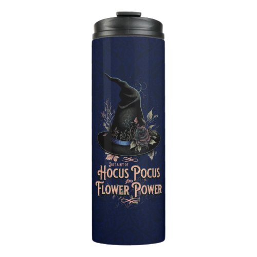 Hocus Pocus  Flower Power Witchy Tumbler _ Blue