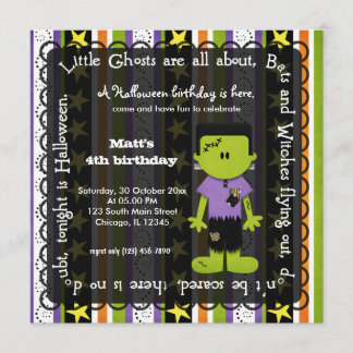 Hocus Pocus Frankenstein Birthday Invitation