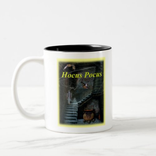 Hocus Pocus Fun Spooky Halloween Two_Tone Coffee Mug