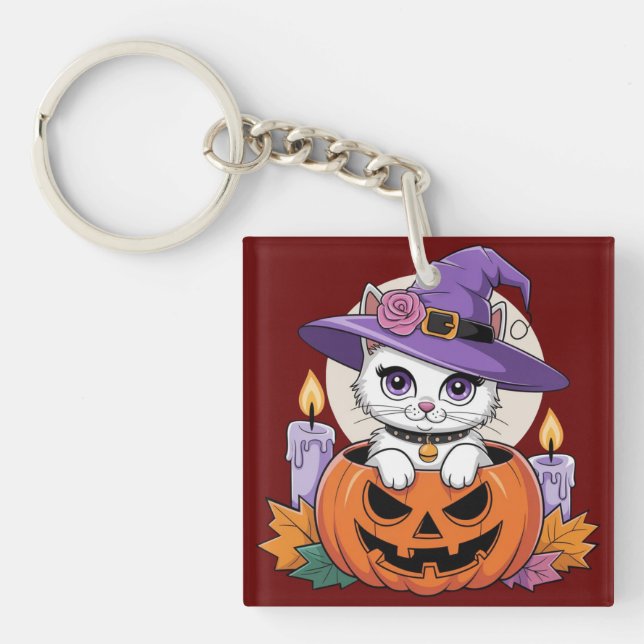 Hocus Pocus Furball Keychain (Front)