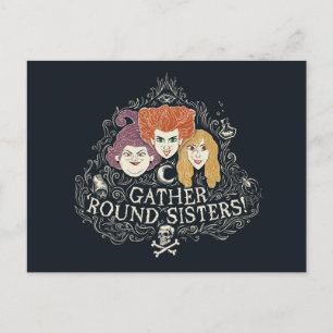 Hocus Pocus Gather 'Round Sisters Postcard
