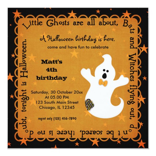 Ghost Birthday Invitations 10