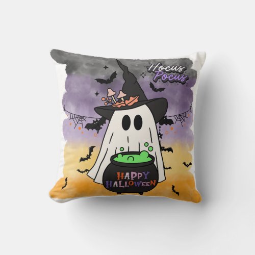 Hocus Pocus Ghost Throw Pillow