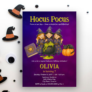 Hocus Pocus Halloween Birthday Party Invitation